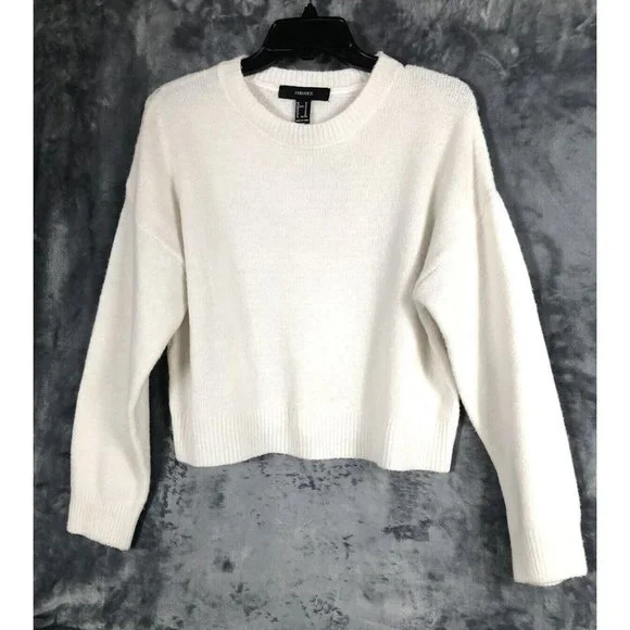 Forever 21 Sweater Women’s Ivory Top Adult Size Medium - Picture 2 of 9